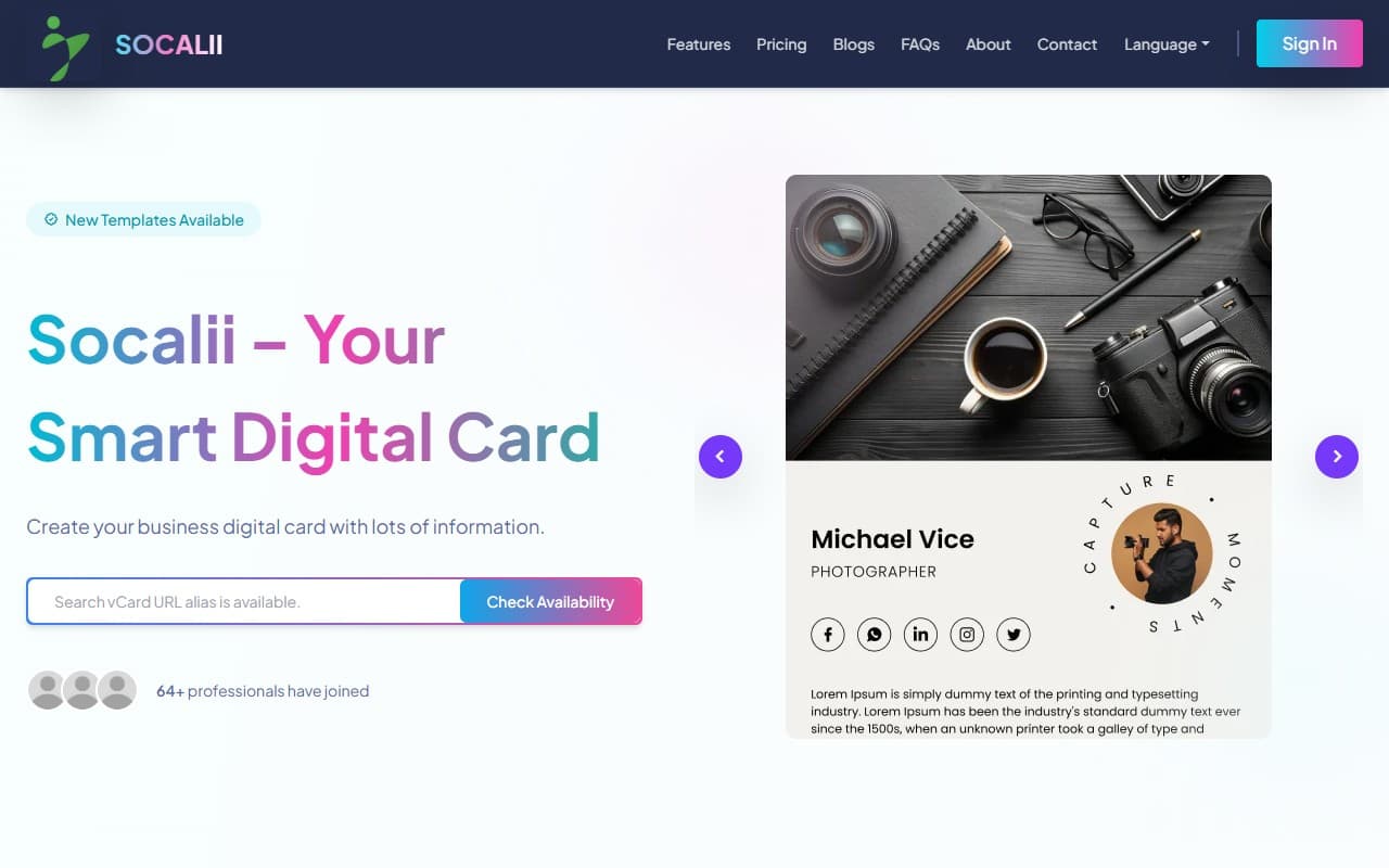 Socalii — منصّة بطاقات أعمال رقمية ذكية بتقنية NFC — بطاقتك بنقرة واحدة.